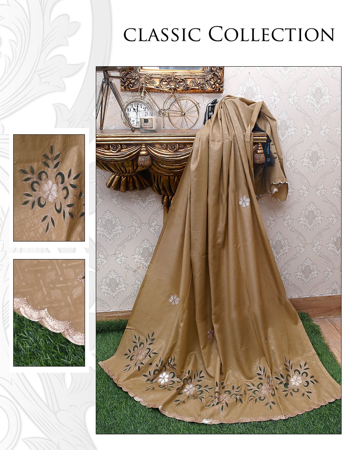 Swiss Laser Lace Shawl for Women - All-Season Comfort, Winter Warmth in Mustard Color